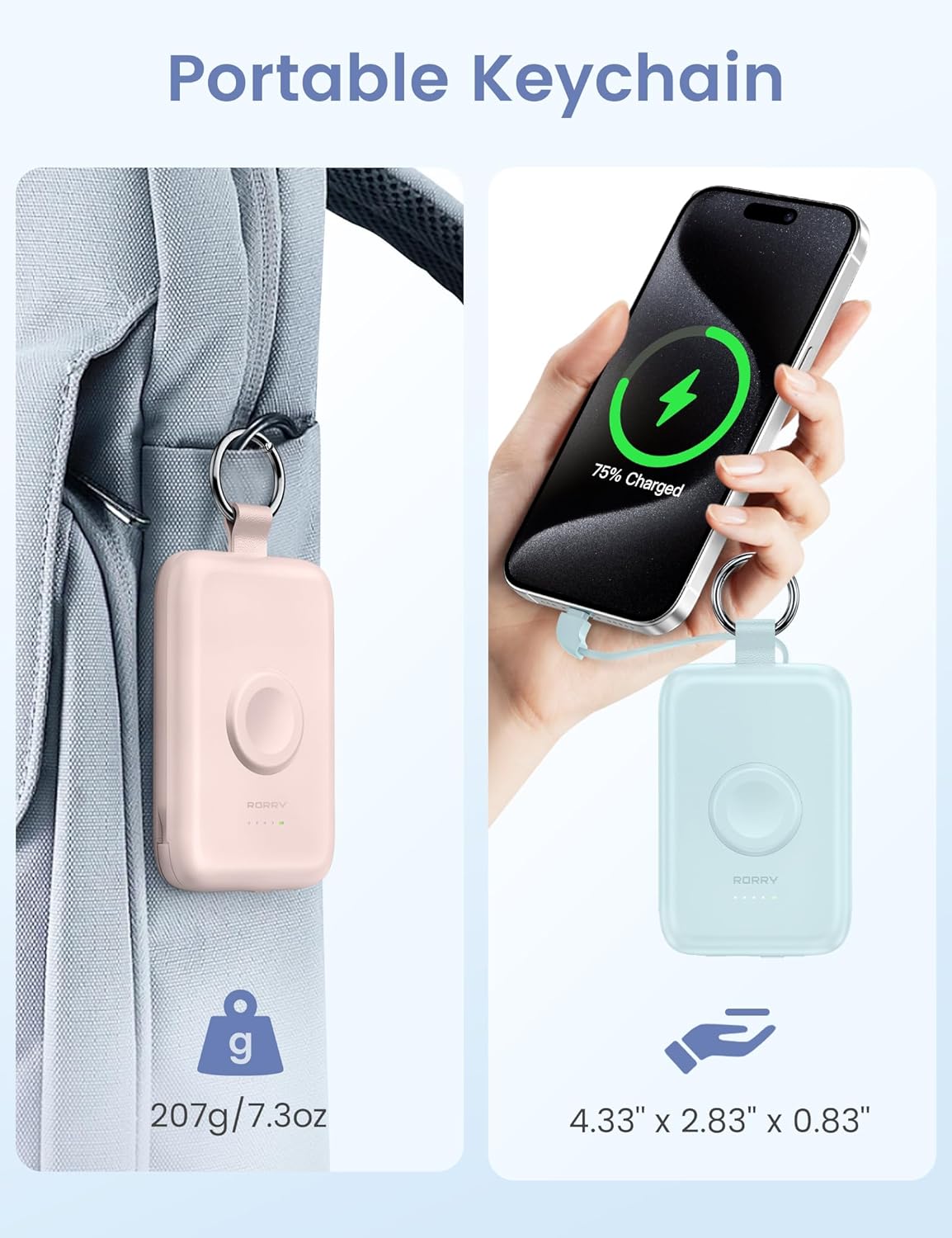 RORRY 10000mAh Keychain Power Bank