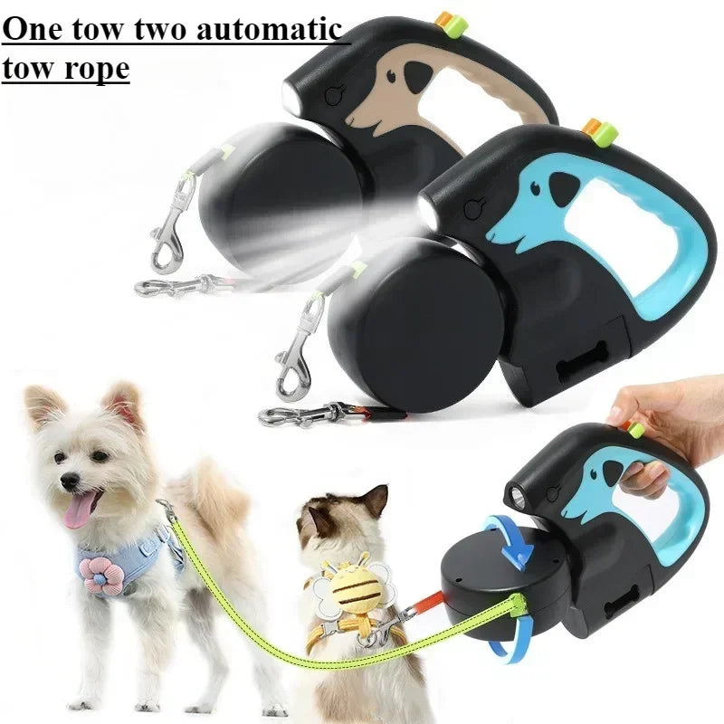 Grafty™ Dual Retractable Dog Leash