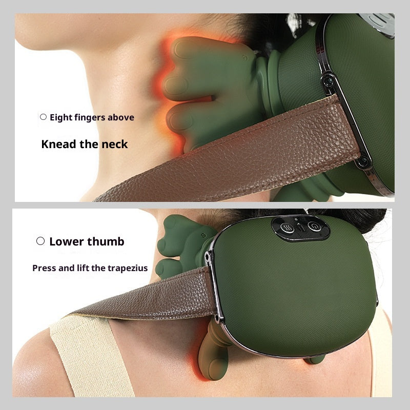 Electric Wireless Neck & Shoulder Muscle Massager - Back Kneading Massage Shawl for Pain Relief and Relaxation