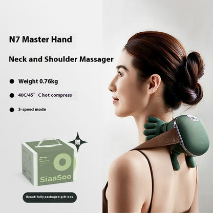 Electric Wireless Neck & Shoulder Muscle Massager - Back Kneading Massage Shawl for Pain Relief and Relaxation