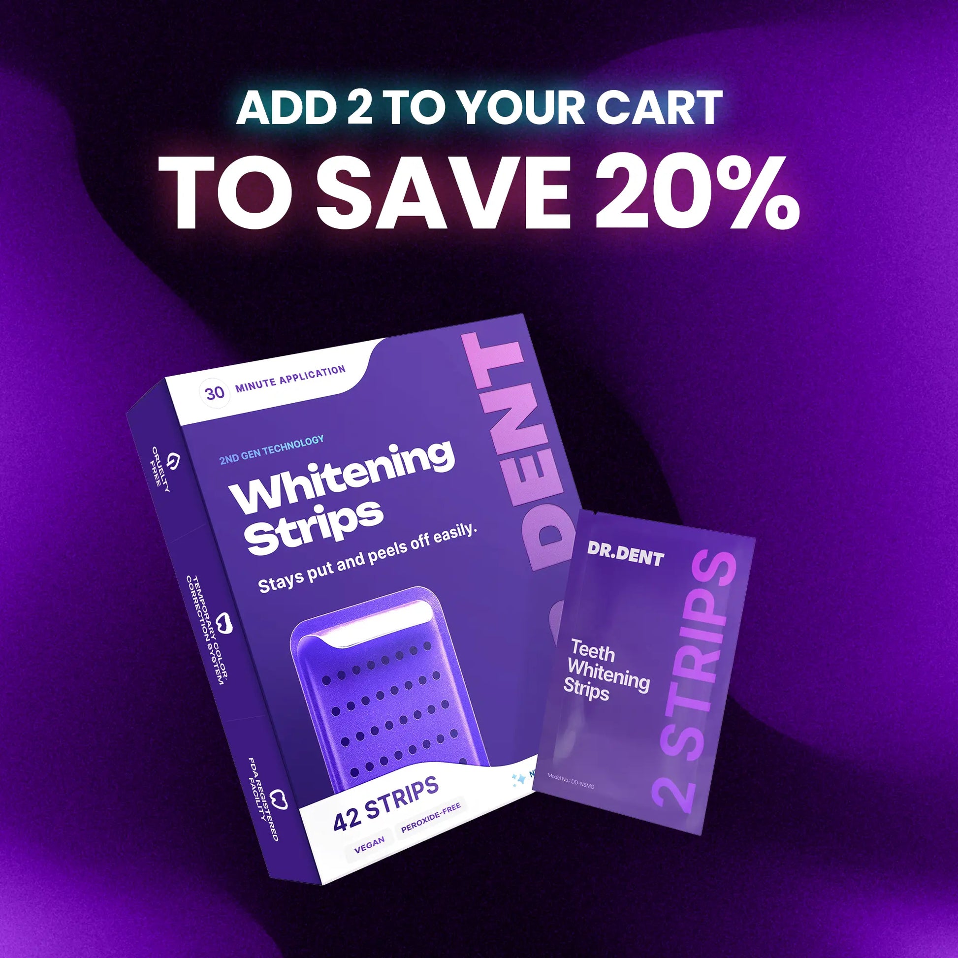 Purple Teeth Whitening Strips