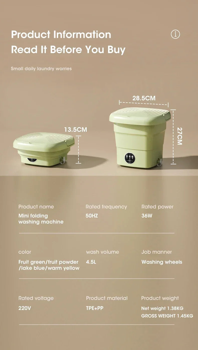 Grafty™ Folding Mini Washing Machine