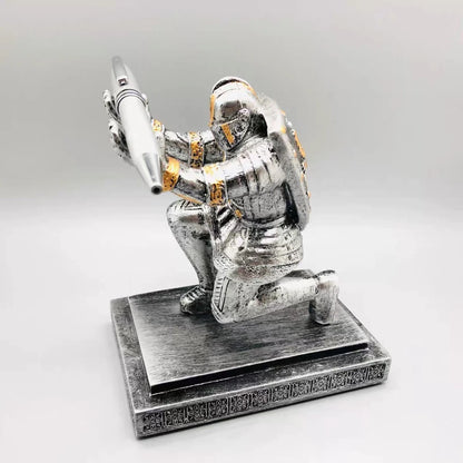 Medieval Armor Knight Desk Organizer & Stationery Stand