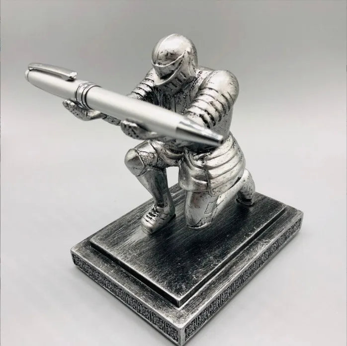 Medieval Armor Knight Desk Organizer & Stationery Stand