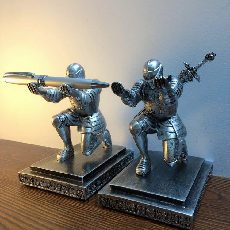 Medieval Armor Knight Desk Organizer & Stationery Stand
