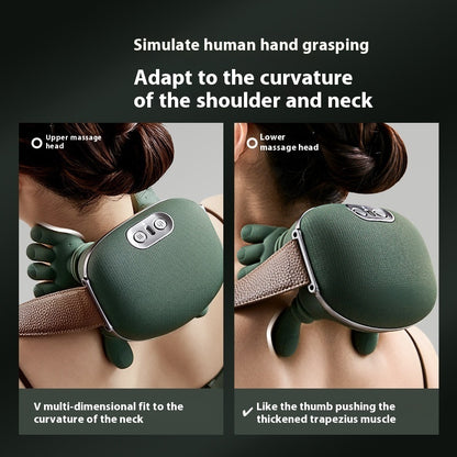 Electric Wireless Neck & Shoulder Muscle Massager - Back Kneading Massage Shawl for Pain Relief and Relaxation