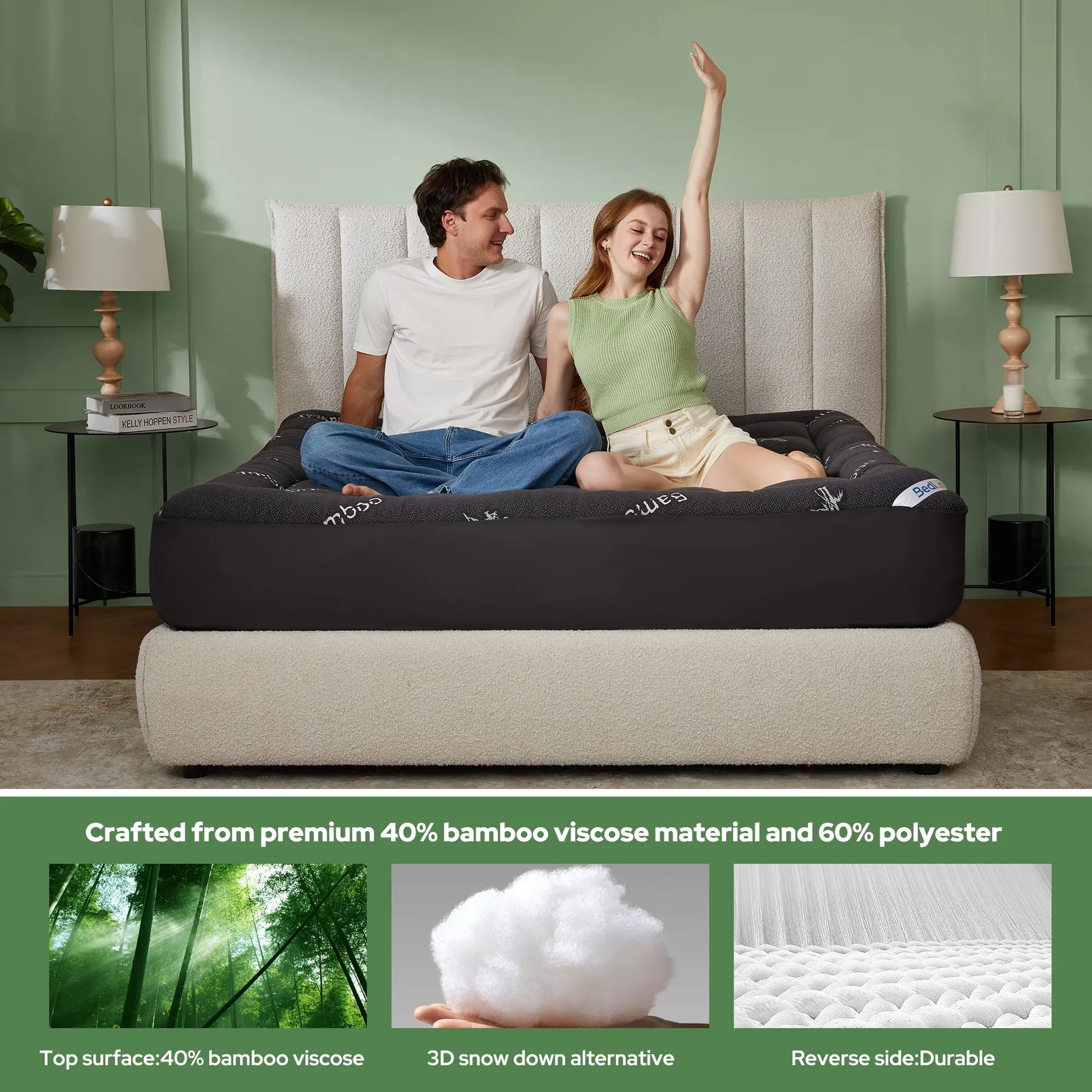 Cooling Mattress Topper for Back Pain Relief