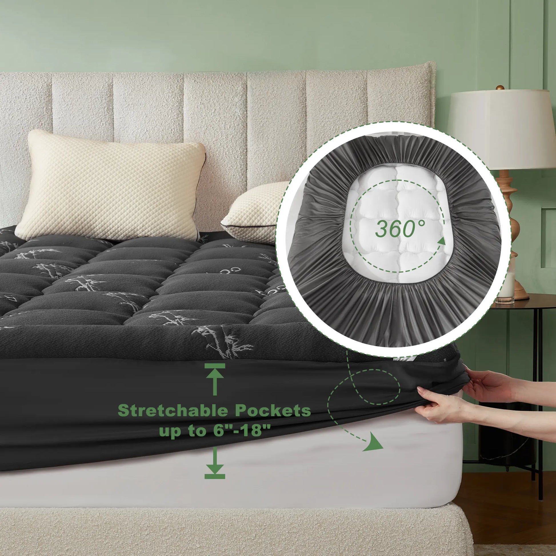 Cooling Mattress Topper for Back Pain Relief