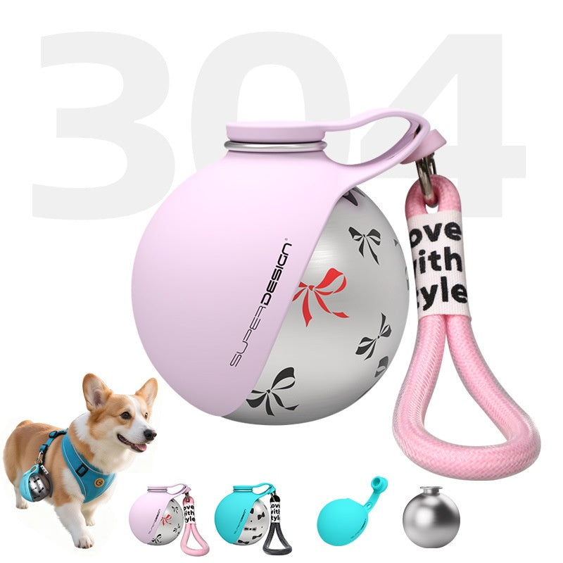 Creative Portable Stainless Steel Outdoor Pet Water Bottle & Travel Bowl – Puppies and Pets